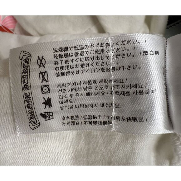 Chrome Hearts Long Sleeve Graphic Tee With Pocket Multicolor Floral Print White - Picture 12 of 14